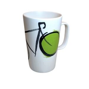 Starbucks 2015 Green Dot  Collection Bicycle 16 Oz Ceramic Coffee Mug